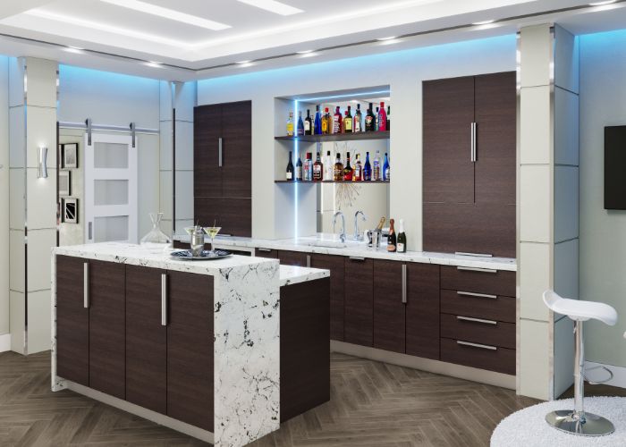 custom framless kitchen cabinets